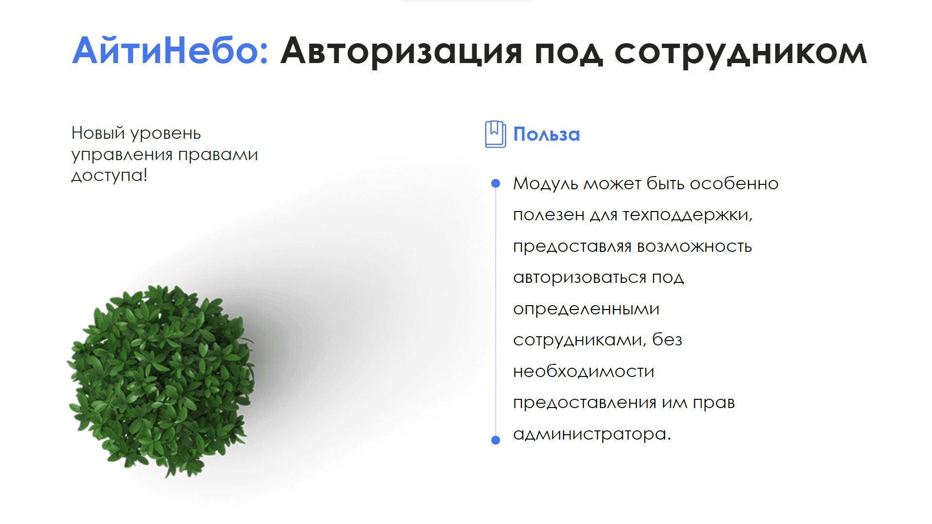 Модуль АйтиНебо: Авторизация под сотрудником — скриншот 9