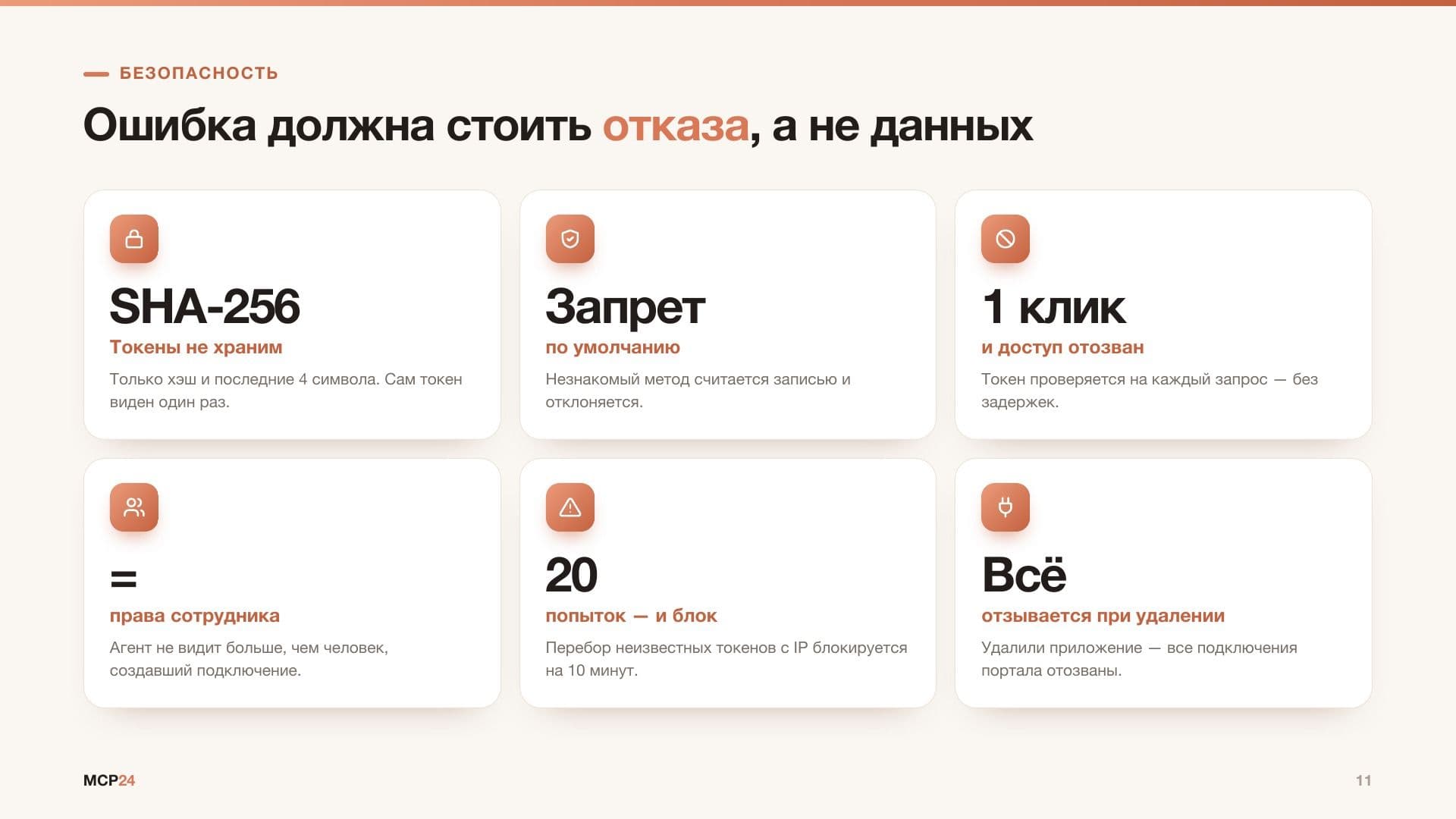 MCP24: безопасность токенов и отзыв доступа